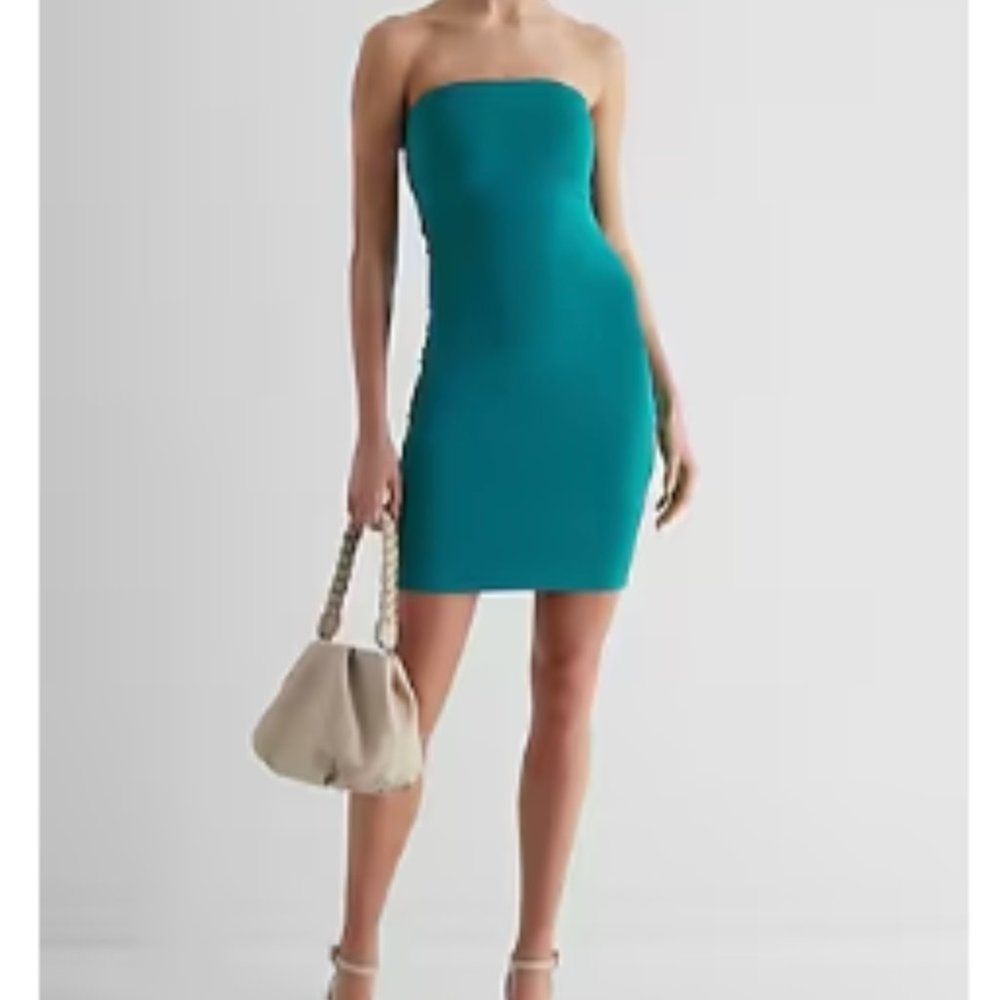 Body Contour Strapless Mini Dress With Built-In Shapewear